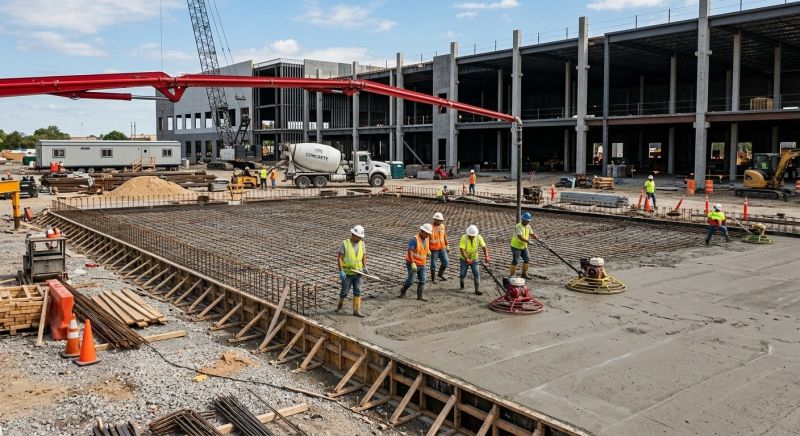 Commercial Slab Construction in Aurora, CO